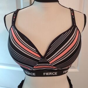 Women's Black Multicolor FIERCE Sports Bra Size 2X Padded